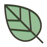 Leaf Vector Thick Line Filled Colors Icon For Personal And Commercial Use.