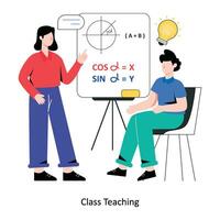 Class Teaching flat style design vector illustration. stock illustration
