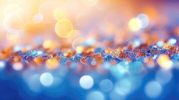 bokeh luces con multicolor brillante pelotas - generativo ai foto