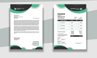 Professional Corporate modern clean Business stationery letterhead and invoice design template vector