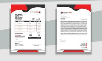 Professional Corporate modern clean Business stationery letterhead and invoice design template vector