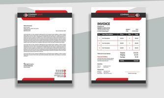 Professional Corporate modern clean Business stationery letterhead and invoice design template vector