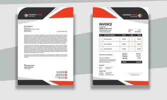 Professional Corporate modern clean Business stationery letterhead and invoice design template vector