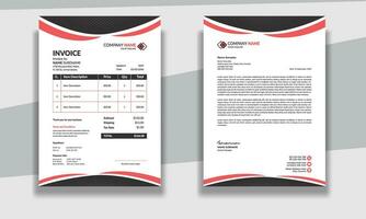 Professional Corporate modern clean Business stationery letterhead and invoice design template vector