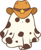 schattig cowboy halloween geest tekenfilm tekening png