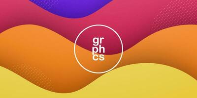 Colorful orange and purple solid color geometric business banner design. creative banner design with wave shapes for template. Simple and modern banner. Eps10 vector