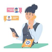 Trendy Conference Call vector