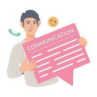 Trendy Communication Concepts vector