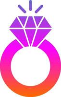 Diamond Ring Vector Icon Design