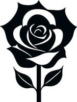 simple vector rose logo flower