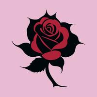 simple vector rose logo flower