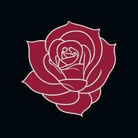 simple vector rose logo flower