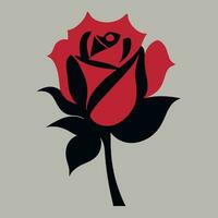 simple vector rose logo flower