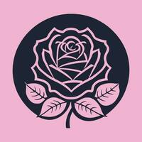 sencillo vector Rosa logo flor