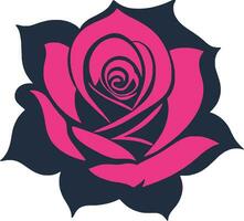 simple vector rose logo flower