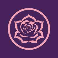 sencillo vector Rosa logo flor