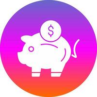 Piggy Bank Vector Icon Design