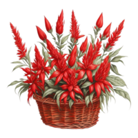 vattenfärg blommig korg, vattenfärg korg, blomma korg, vattenfärg blommig blomma design, vattenfärg blomma arrangemang blommig, vattenfärg blomma design, bröllop dekoration, bukett, ai genererad png