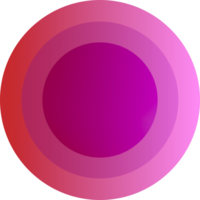 round button vibran circles in color gradient PNG