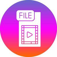 Video FIle Vector Icon Design