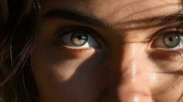 Photo of a person with mesmerizing blue eyes