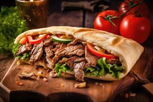 Mouthwatering Doner Kebab - A Savory Delight - photo