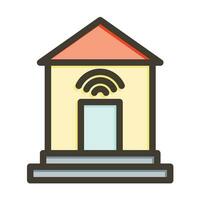 Smart Home Vector Thick Line Filled Colors Icon For Personal And Commercial Use.