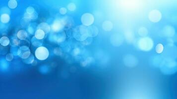 Dreamy Blue Bokeh Background - Inspiration Awaits - Generative AI photo