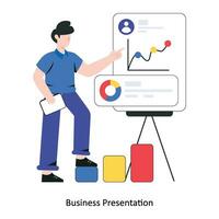 Business Presentation Flat Style Design Vector illustration. Stock illustration