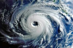 tormenta génesis desde espacio - generativo ai foto