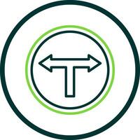 T Junction Vector Icon Design