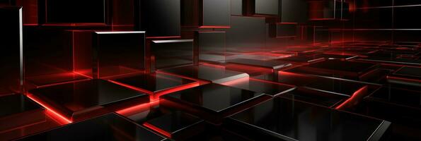 Abstract 3d background red 3D cubes background red 3D square background 3D rectangle background ai generated photo