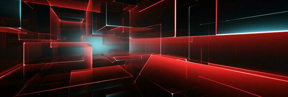 Abstract 3d background red 3D cubes background red 3D square background 3D rectangle background ai generated photo
