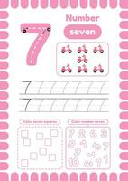 Number seven page games vector