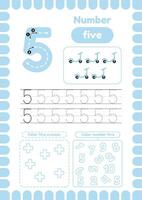 Number five page games vector