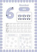 Number six page games vector