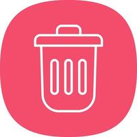 Dustbin Vector Icon Design