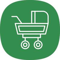 Baby Buggy Vector Icon Design