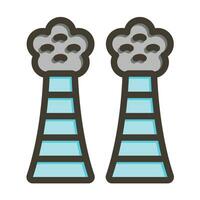 Air Pollution Vector Thick Line Filled Colors Icon For Personal And Commercial Use.