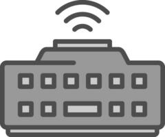 Wireless Keyboard Vector Icon Design