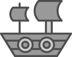 Pirate Ship Vector Icon Design