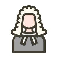 Judge Vector Thick Line Filled Colors Icon For Personal And Commercial Use.