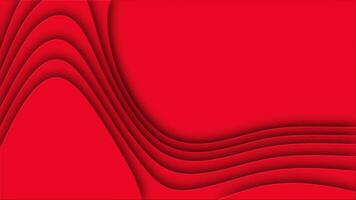 Red cutted abstract background pattern of lines and waves video