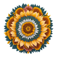 mandala diseño, vistoso mándala, floral mandala diseño, ai generado png