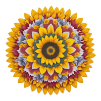 mandala diseño, vistoso mándala, floral mandala diseño, ai generado png