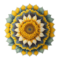 mandala diseño, vistoso mándala, floral mandala diseño, ai generado png