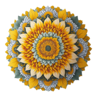 mandala diseño, vistoso mándala, floral mandala diseño, ai generado png