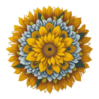 mandala diseño, vistoso mándala, floral mandala diseño, ai generado png