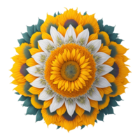 mandala diseño, vistoso mándala, floral mandala diseño, ai generado png