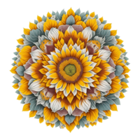 mandala diseño, vistoso mándala, floral mandala diseño, ai generado png